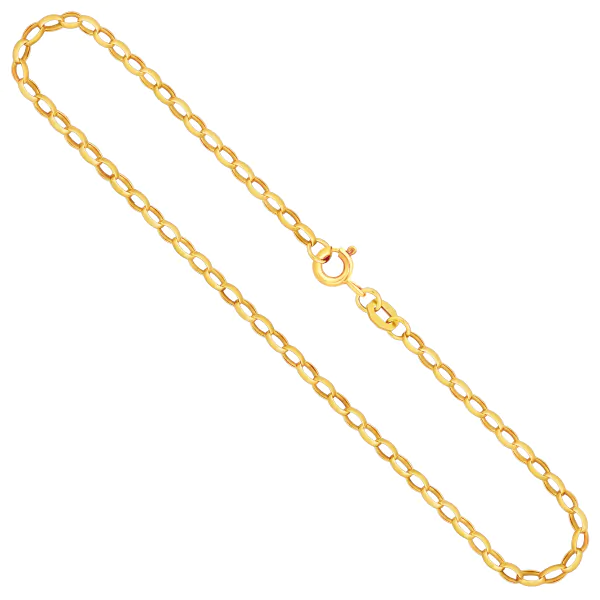 Goldkette als Erbskette in Gelbgold 585 / 14K, 90 cm lang, 2,5 mm breit, Gewicht ca. 17 g.