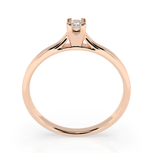 0,06 Karat Diamant Verlobungsring mit 1 Diamanten, Rotgold 585 / 14K