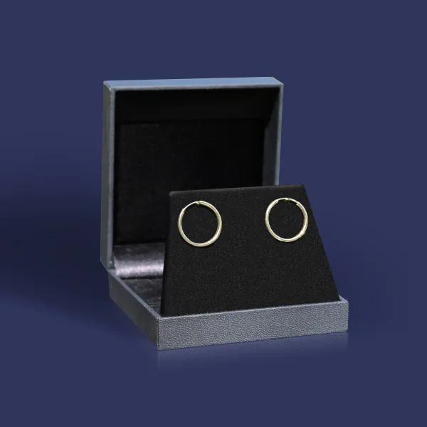 Ohrringe, Creolen, Gelbgold 750 / 18K, Außendurchmesser 20 mm, Breite 2 mm, Gewicht ca. 0.89 g