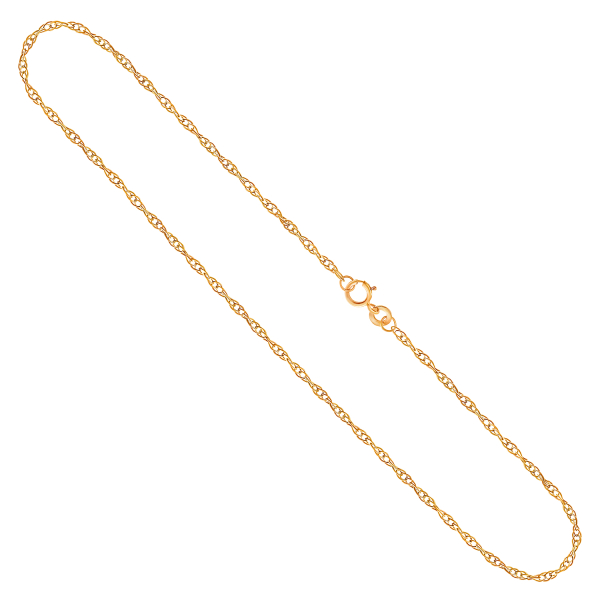 Goldkette als Doppelankerkette in Gelbgold 375 / 9K, 45 cm lang, 1,4 mm breit, Gewicht ca. 1.8 g.
