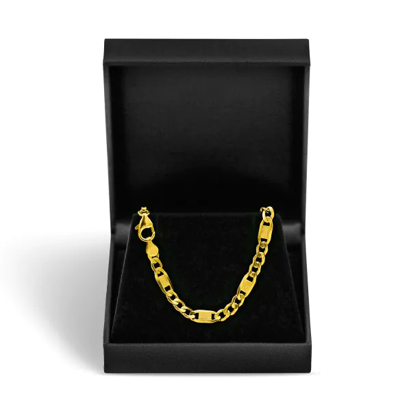 Goldkette als Fantasiekette hohl in Gelbgold 333 / 8K, 60 cm lang, 5,2 mm breit, Gewicht ca. 12 g.