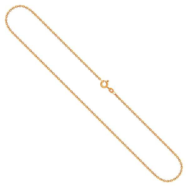 Goldkette als Ankerkette diamantiert in Gelbgold 333 / 8K, 38 cm lang, 1,7 mm breit, Gewicht ca. 3 g.
