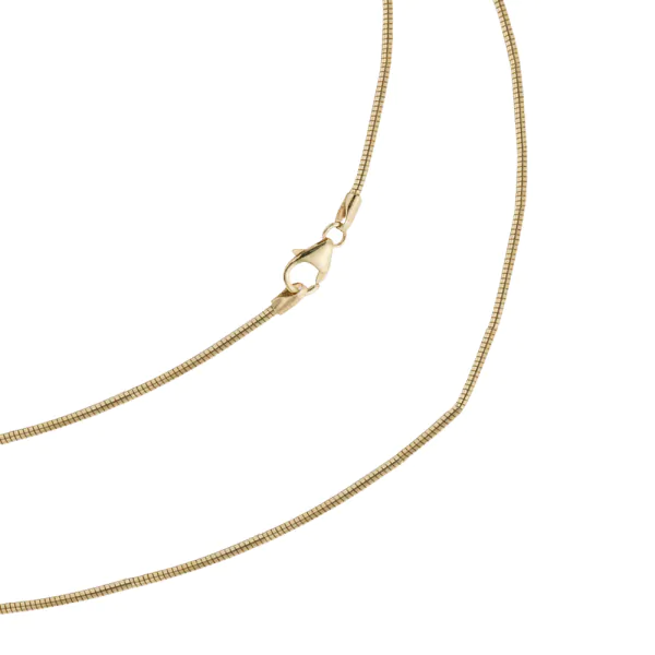 Goldkette als Tondakette in Gelbgold 585 / 14K, 80 cm lang, 1,8 mm breit, Gewicht ca. 14.8 g.