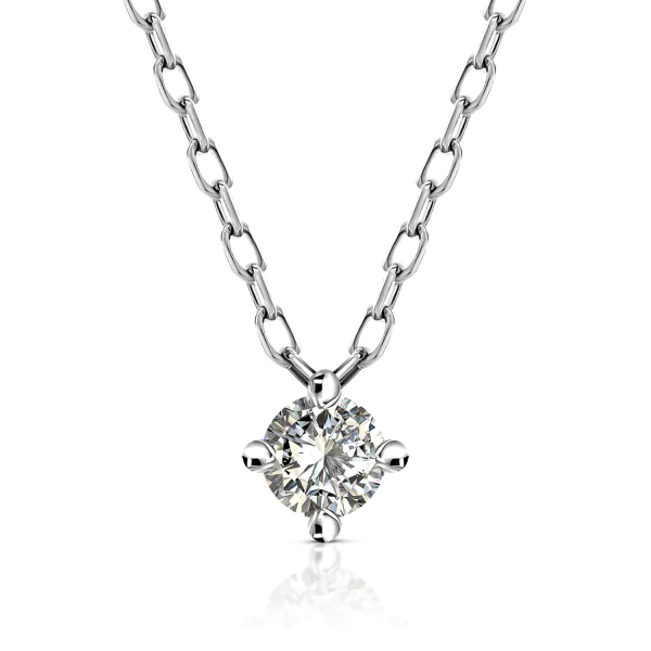 Diamantanhänger in 0,07 Karat, Weißgold 750 /18 Karat mit einer 750ger Goldkette in 42 cm