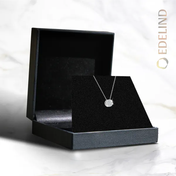 0,19 Karat Diamant Anhänger Weißgold 585 (14K) mit Goldkette für Damen