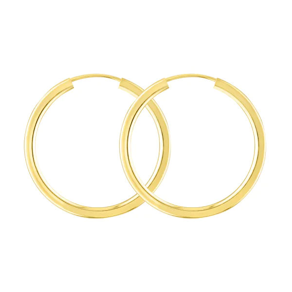 Ohrringe, Creolen, Gelbgold 333 / 8K, Außendurchmesser 30 mm, Breite 2.5 mm, Gewicht ca. 2.1 g