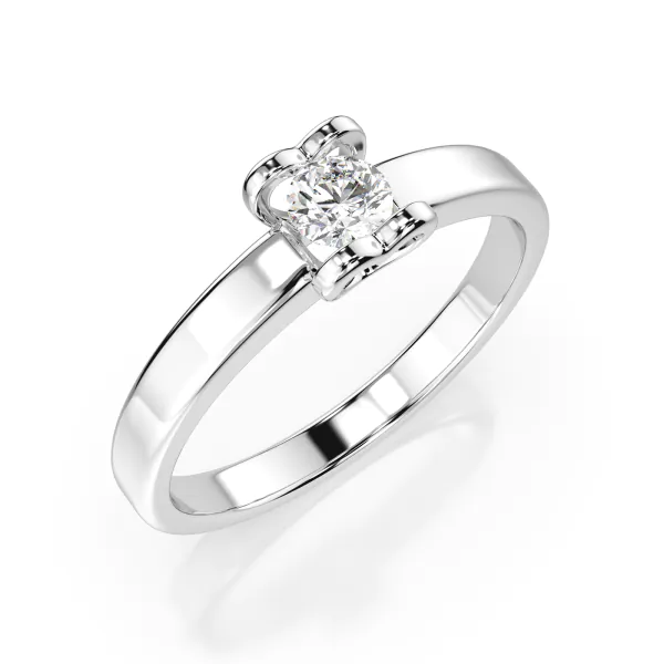 0,15 Karat Diamant Verlobungsring mit 1 Diamanten, Weißgold 585 / 14K