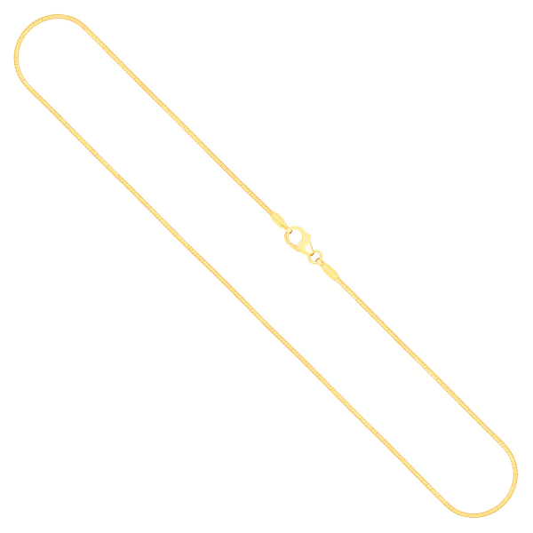 Goldkette als Tondakette in Gelbgold 333 / 8K, 42 cm lang, 1 mm breit, Gewicht ca. 3 g.