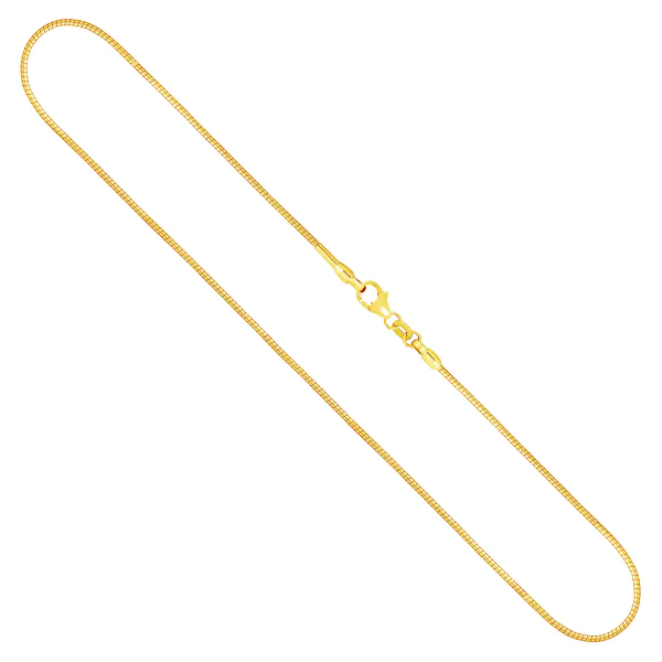 Goldkette als Tondakette in Gelbgold 333 / 8K, 40 cm lang, 1,2 mm breit, Gewicht ca. 4.8 g.