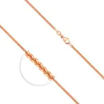 Goldkette als Ankerkette rund in Rotgold 585 / 14K, 38 cm lang, 2,4 mm breit, Gewicht ca. 6.1 g.