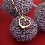 Anhänger Schwingendes Herz Gelbgold 7 mm