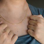 Goldkette als Ankerkette diamantiert in Gelbgold 585 / 14K, 45 cm lang, 1,7 mm breit, Gewicht ca. 4.3 g.