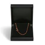 Goldkette als Ankerkette diamantiert in Rotgold 333 / 8K, 50 cm lang, 1,7 mm breit, Gewicht ca. 3.9 g.