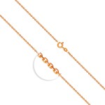 Goldkette als Ankerkette diamantiert in Rotgold 585 / 14K, 50 cm lang, 1,7 mm breit, Gewicht ca. 4.7 g.