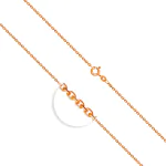 Goldkette als Ankerkette diamantiert in Rotgold 333 / 8K, 60 cm lang, 1,7 mm breit, Gewicht ca. 4.7 g.