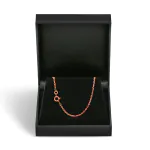 Goldkette als Ankerkette diamantiert in Rotgold 333 / 8K, 36 cm lang, 1,9 mm breit, Gewicht ca. 4 g.