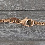 Goldkette als Ankerkette diamantiert in Rotgold 585 / 14K, 55 cm lang, 1,9 mm breit, Gewicht ca. 7.5 g.