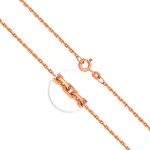 Goldkette als Ankerkette diamantiert in Rotgold 333 / 8K, 36 cm lang, 1,9 mm breit, Gewicht ca. 4 g.
