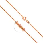 Goldkette als Ankerkette diamantiert in Rotgold 585 / 14K, 55 cm lang, 1,9 mm breit, Gewicht ca. 7.5 g.