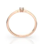 0,10 Karat Diamant Verlobungsring mit 1 Diamanten, Rotgold 585 / 14K