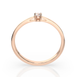 0,10 Karat Diamant Verlobungsring mit 1 Diamanten, Rotgold 585 / 14K, Weite 51 mm, Gewicht ca. 1.2 g.