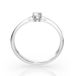 0,20 Karat Diamant Verlobungsring mit 1 Diamanten, Weißgold 585 / 14K, Weite 68 mm, Gewicht ca. 1.5 g.