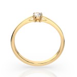 0,20 Karat Diamant Verlobungsring mit 1 Diamanten, Gelbgold 585 / 14K, Weite 48 mm, Gewicht ca. 1.5 g.