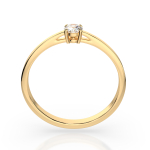 0,20 Karat Diamant Verlobungsring mit 1 Diamanten, Gelbgold 585 / 14K, Weite 49 mm, Gewicht ca. 1.5 g.