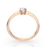 0,30 Karat Diamant Verlobungsring mit 1 Diamanten, Rotgold 585 / 14K, Weite 67 mm, Gewicht ca. 1.55 g.