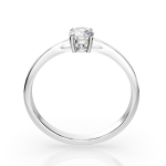 0,30 Karat Diamant Verlobungsring mit 1 Diamanten, Weißgold 585 / 14K, Weite 60 mm, Gewicht ca. 1.55 g.