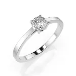 0,30 Karat Diamant Verlobungsring mit 1 Diamanten, Weißgold 585 / 14K, Weite 49 mm, Gewicht ca. 1.55 g.