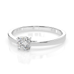 0,30 Karat Diamant Verlobungsring mit 1 Diamanten, Weißgold 585 / 14K, Weite 51 mm, Gewicht ca. 1.55 g.