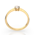 0,30 Karat Diamant Verlobungsring mit 1 Diamanten, Gelbgold 585 / 14K, Weite 55 mm, Gewicht ca. 1.55 g.