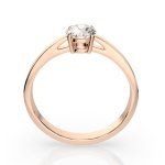 0,40 Karat Diamant Verlobungsring mit 1 Diamanten, Rotgold 585 / 14K, Weite 60 mm, Gewicht ca. 1.6 g.
