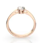 0,40 Karat Diamant Verlobungsring mit 1 Diamanten, Rotgold 585 / 14K