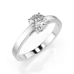 0,40 Karat Diamant Verlobungsring mit 1 Diamanten, Weißgold 585 / 14K, Weite 47 mm, Gewicht ca. 1.6 g.