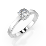 0,5 Karat Diamant Verlobungsring mit 1 Diamanten, Weißgold 585 / 14K, Weite 70 mm, Gewicht ca. 1.95 g.