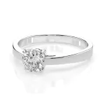 0,5 Karat Diamant Verlobungsring mit 1 Diamanten, Weißgold 585 / 14K