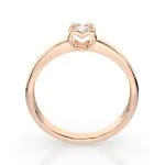 0,15 Karat Diamant Verlobungsring mit 1 Diamanten, Rotgold 585 / 14K
