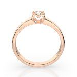 0,15 Karat Diamant Verlobungsring mit 1 Diamanten, Rotgold 585 / 14K, Weite 51 mm, Gewicht ca. 2.0 g.