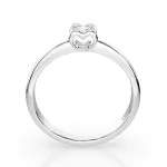 0,15 Karat Diamant Verlobungsring mit 1 Diamanten, Weißgold 585 / 14K