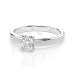 0,15 Karat Diamant Verlobungsring mit 1 Diamanten, Weißgold 585 / 14K, Weite 60 mm, Gewicht ca. 2.0 g.
