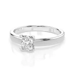 0,15 Karat Diamant Verlobungsring mit 1 Diamanten, Weißgold 585 / 14K