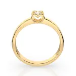 0,15 Karat Diamant Verlobungsring mit 1 Diamanten, Gelbgold 585 / 14K