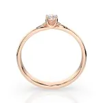 0,1 Karat Diamant Verlobungsring, Rotgold 585 / 14K