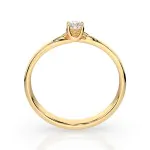 0,1 Karat Diamant Verlobungsring, Gelbgold 585 / 14K