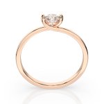 0,10 Karat Diamant Verlobungsring mit 1 Diamanten, Rotgold 585 / 14K, Weite 66 mm, Gewicht ca. 1.3 g.