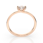 0,10 Karat Diamant Verlobungsring mit 1 Diamanten, Rotgold 585 / 14K, Weite 69 mm, Gewicht ca. 1.3 g.