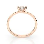 0,10 Karat Diamant Verlobungsring mit 1 Diamanten, Rotgold 585 / 14K