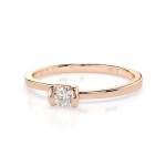 0,10 Karat Diamant Verlobungsring mit 1 Diamanten, Rotgold 585 / 14K, Weite 67 mm, Gewicht ca. 1.3 g.